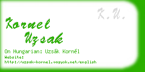 kornel uzsak business card