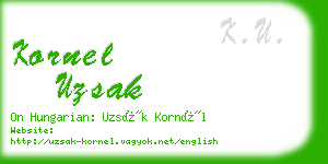 kornel uzsak business card